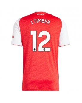 Arsenal Jurrien Timber #12 Maglia Gara Casa Repliche 2025-26 Maniche Corte